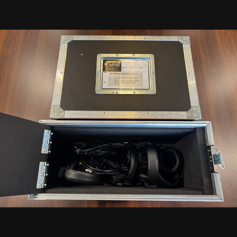 Altair 5035 WBS202HD Dual Channel Wireless Intercom Solution with 4 x headsets/beltpacks + bespoke flightcase